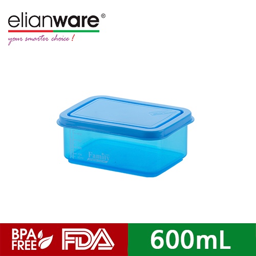 Elianware Food Case Rectangle BPA Free Toples Kotak Makanan 600ml 1200ml 1800ml E-1391 E-1392 E-1393