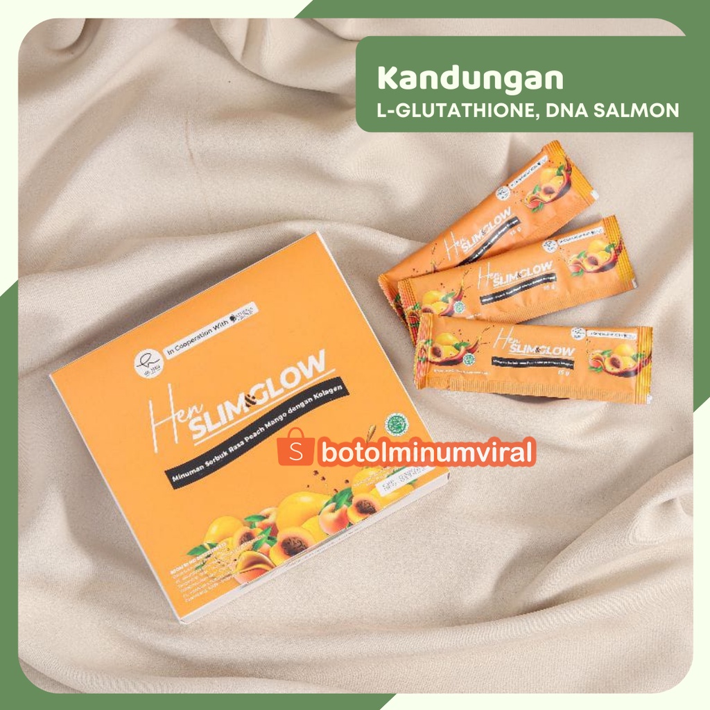 Minuman Collagen Slim Glow Diet Sachet Pelangsing Dr.Hen DNA Salmon