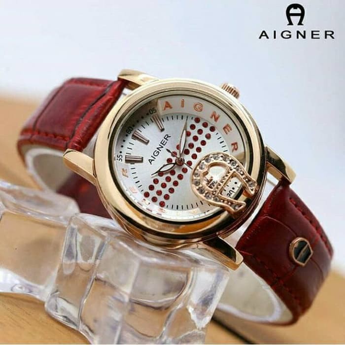 Jam Tangan Wanita Import Termurah jam tangan aigner wanita / jtr 925 merah Original