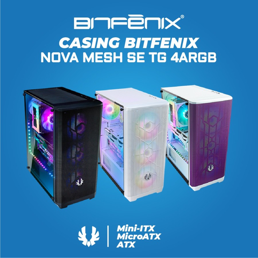 Gaming Case BITFENIX NOVA MESH SE TG 4ARGB | PC Casing ATX