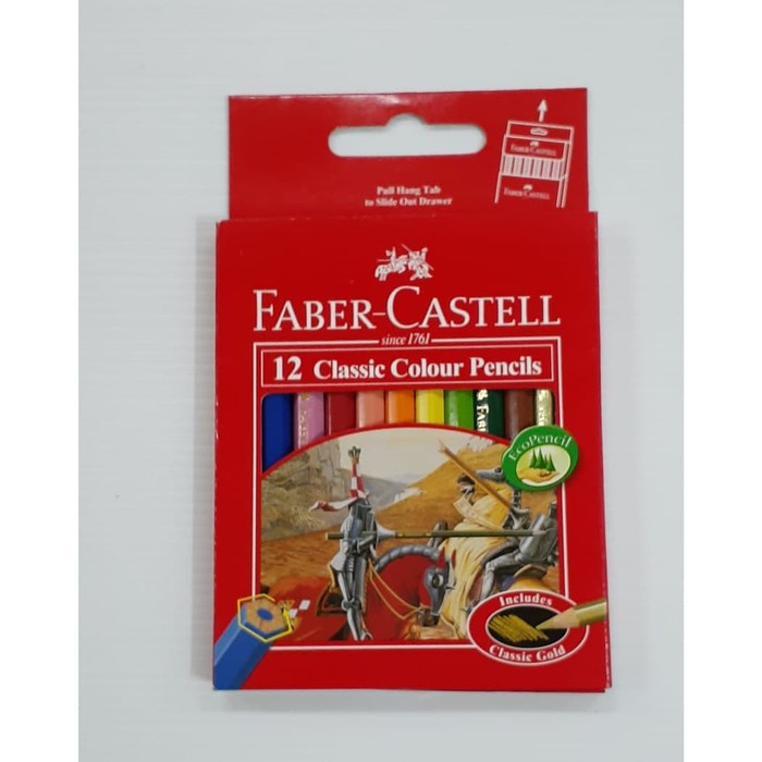 

PENSIL WARNA FABER CASTELL CLASSIC COLOUR 12 WARNA PENDEK | ATK