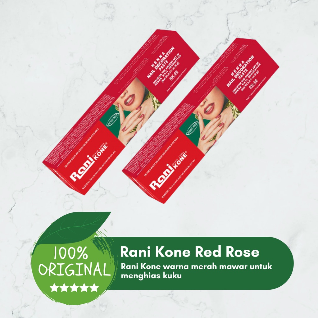 Rani Kone Rose Red Henna Rani Kone Merah Mawar Kutek Halal Import Arab