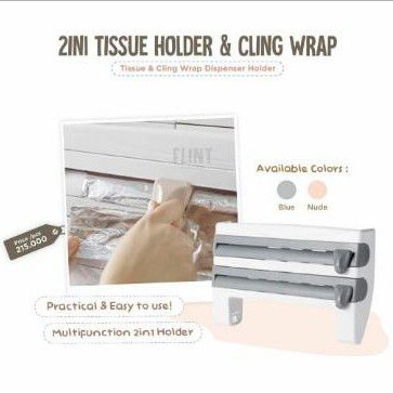 2in1 Tissue Holder &amp; Cling Wrap tempat tissue