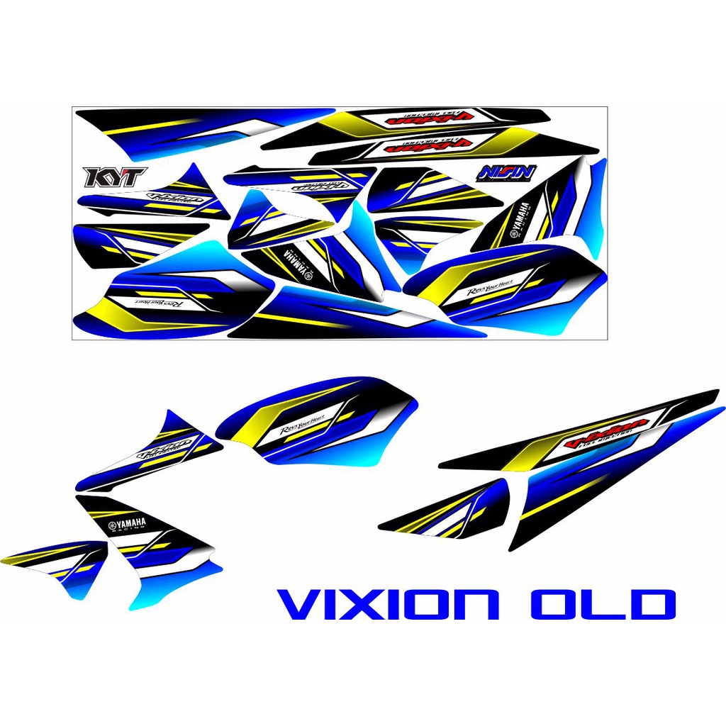 STIKER -STRIPING VARIASI  YAMAHA MOTOR VIXION OLD VARIASI / STRIPING SIMPLE MOTOR VIXION LAMA / STIC
