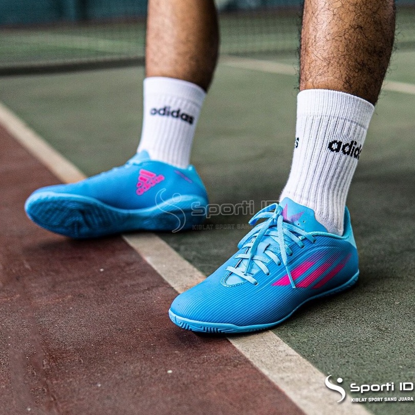 Sepatu Futsal Adidas X Speedflow.4 IN - Sky Rus GW7526 Original