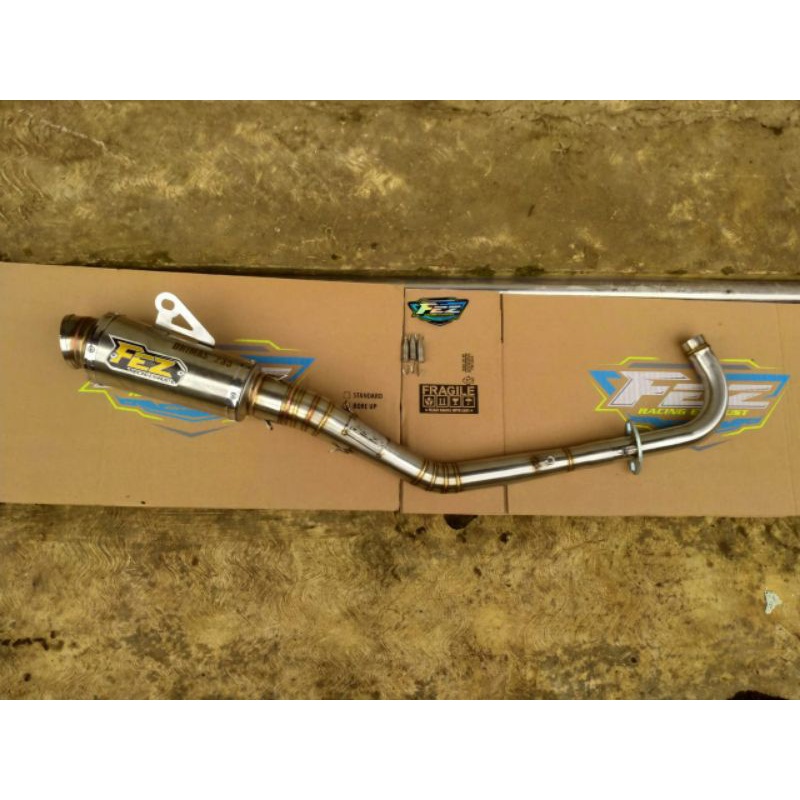 KNALPOT FEZ EXHAUST ORIGINAL TIPE KOMPETISI SUPRA 125 (MODEL ROAD RACE)