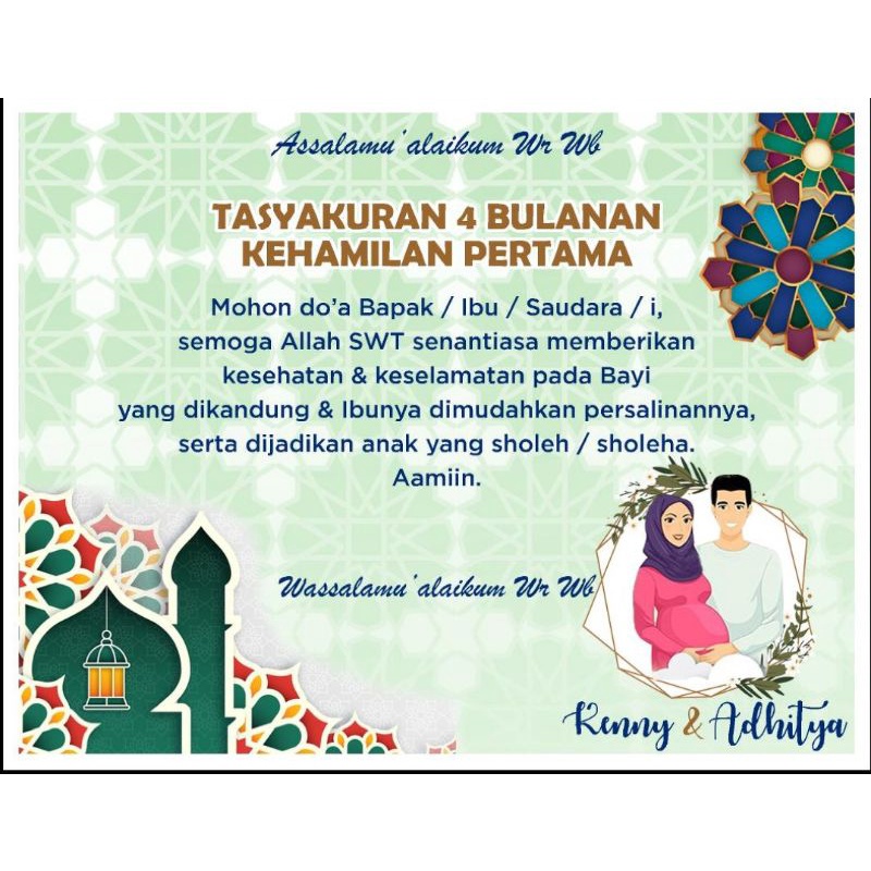 Jual sticker label tasyakuran 4 bulanan / 7 bulanan | Shopee Indonesia