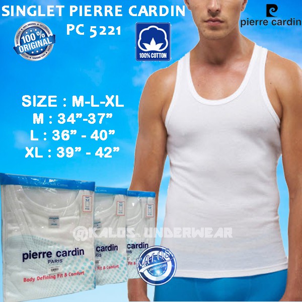 Kaos Dalam Singlet Pria Pierre Cardin PC 5221 PUTIH