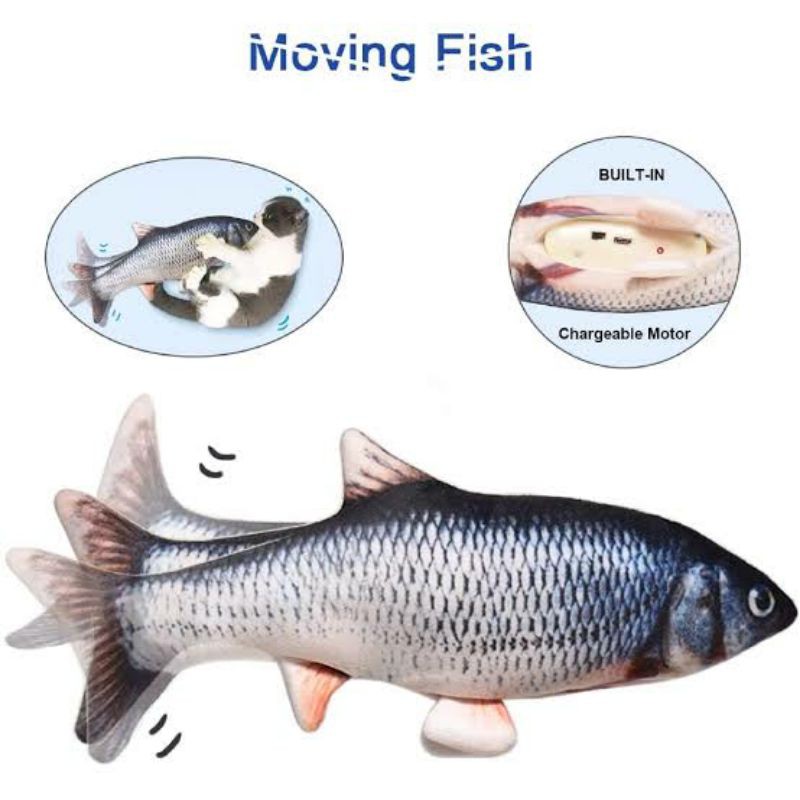 RESTOCK MAINAN TIKTOK BONEKA IKAN GERAK MOVING FLOPPING FISH