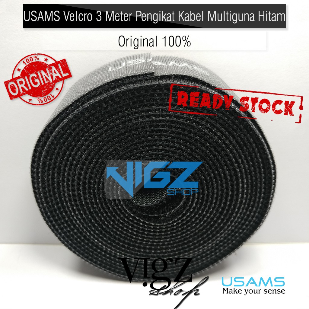 USAMS Velcro Cable 3 Meter Strap Pengikat Perekat Kabel - Tiga Meter