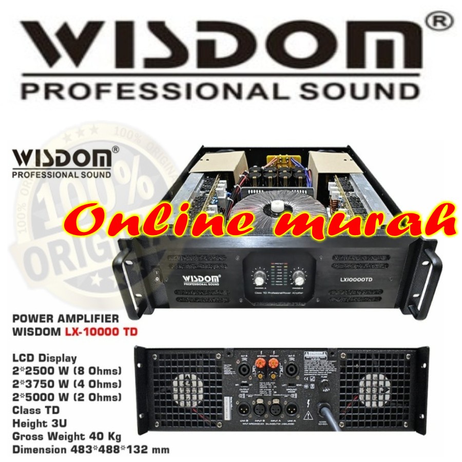 power amplifier wisdom lx10000 lx 10000 class TD garansi original