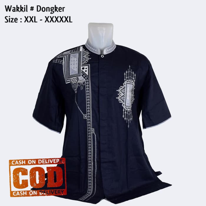 Super Murah Baju Koko Jumbo Pria Muslim 27, Ukuran Big Size 2XL 3XL 4XL 5XL