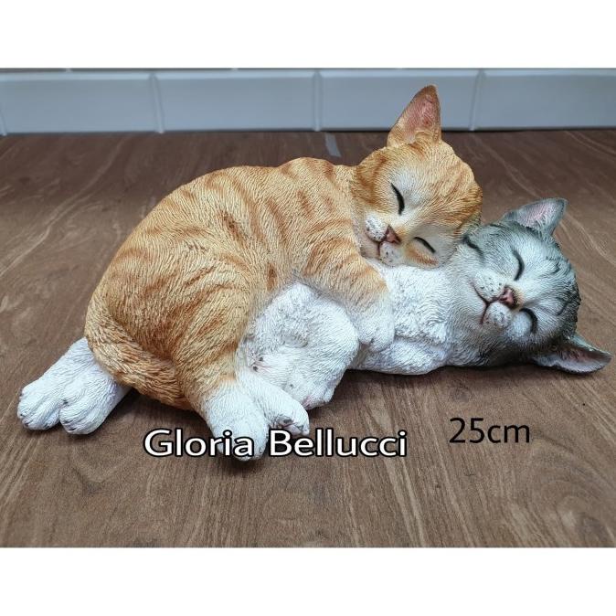 Patung Pajangan Miniatur Kucing Tidur Nempel Catlovers Persia Anggora 89