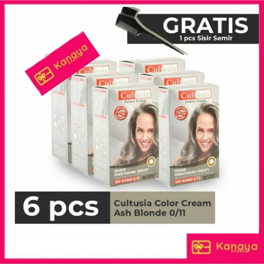 (BISA COD) Paket Cultusia Ash Blonde isi 6 pcs - Semir Rambut Ash Blonde 30ml