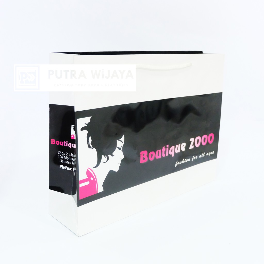 

Paper Bag (Tas Kertas) Import Boutique 2000 Hitam Putih