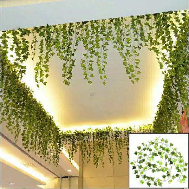 Daun ivy artificial original, Daun rambat artificial, Daun hias merambat di dinding, Daun Ivy murah
