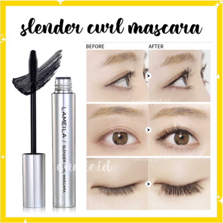 LAMEILA Maskara Silver Long Last Lash Slender Curling Mascara Waterproof LA074