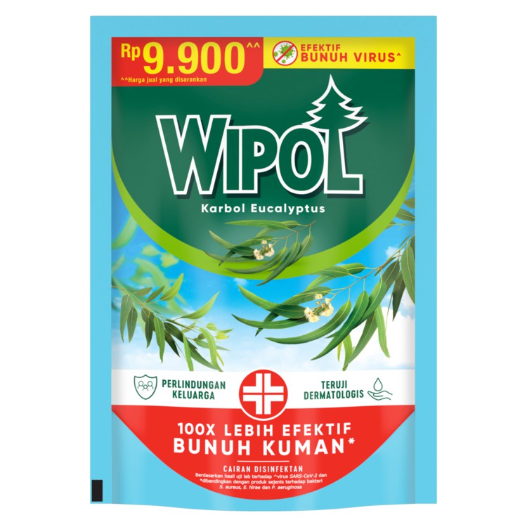 Promo Harga Wipol Karbol Wangi Eucalyptus 450 ml - Shopee