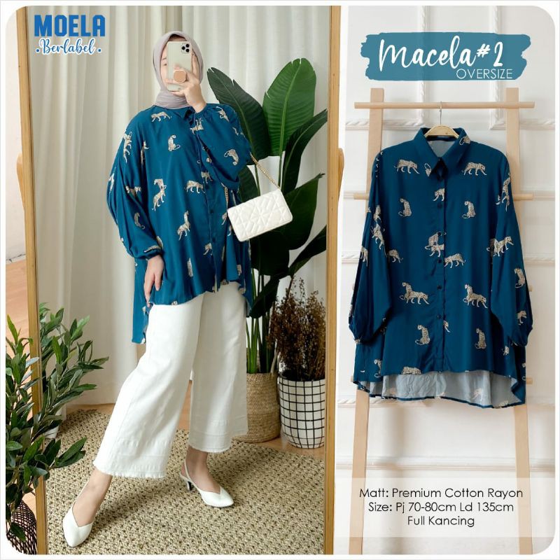 Macela Oversize Tunic Moela / Tunik Jumbo Bahan Premium Katun Rayon