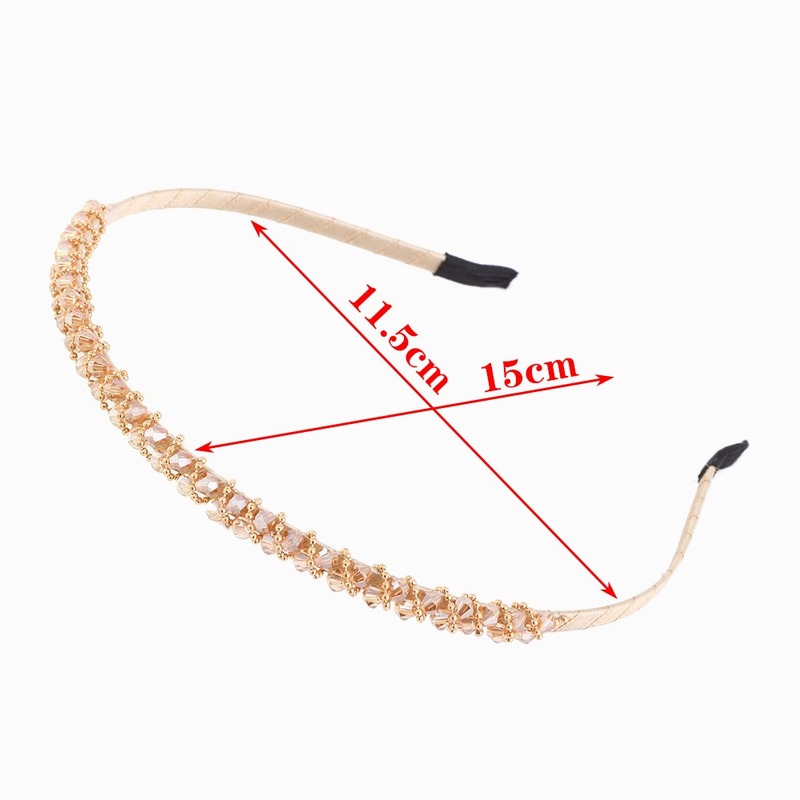 Korean Ins Pearl Rhinestone Chain Headband Fashion Temperament Hairband Women Elegant Hair Accessories