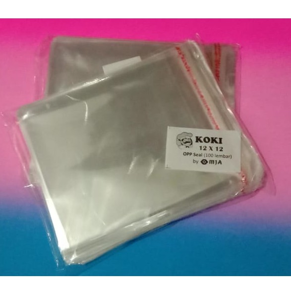 TERBAGUS!!! Plastik OPP 12 x 12 cm Seal/Lem 1000 lembar