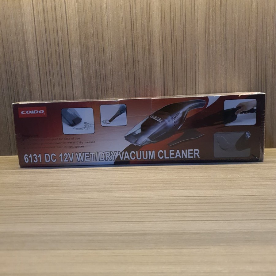 Vacum Cleaner Mobil DC-12V COIDO 6131 Original Asli 100% Garansi-Black