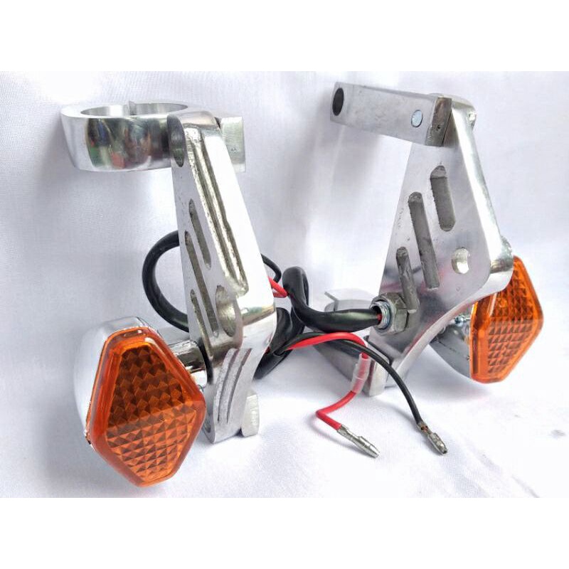 pangkon lampu cnc set sen diamond bracket kupingan depan pesek as 31 33 cb gl byson breket dudukan