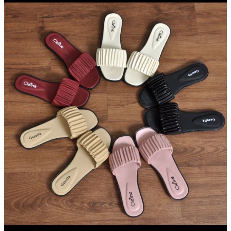 Sandal kerut/sandal kerut wanita/sandal teplek