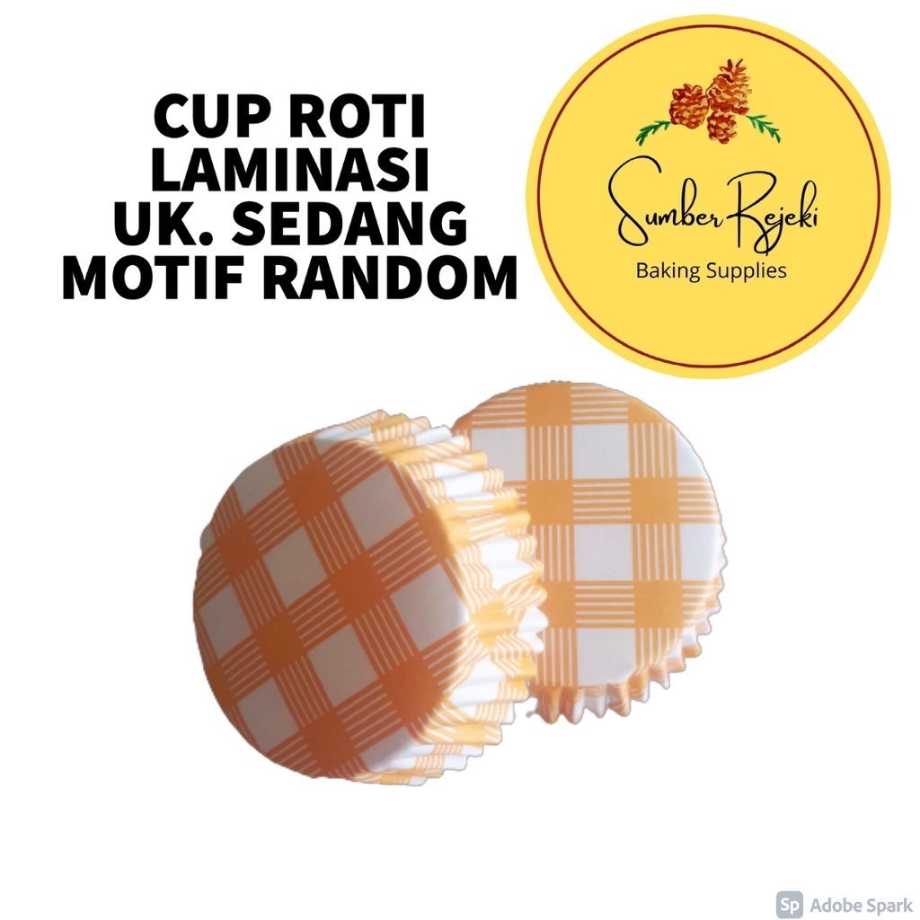 Paper Cup Case / Cup Roti Bulat Laminasi Ukuran Base 7 Cm MINI Isi KURANG LEBIH 10 pcs MOTIF RANDOM