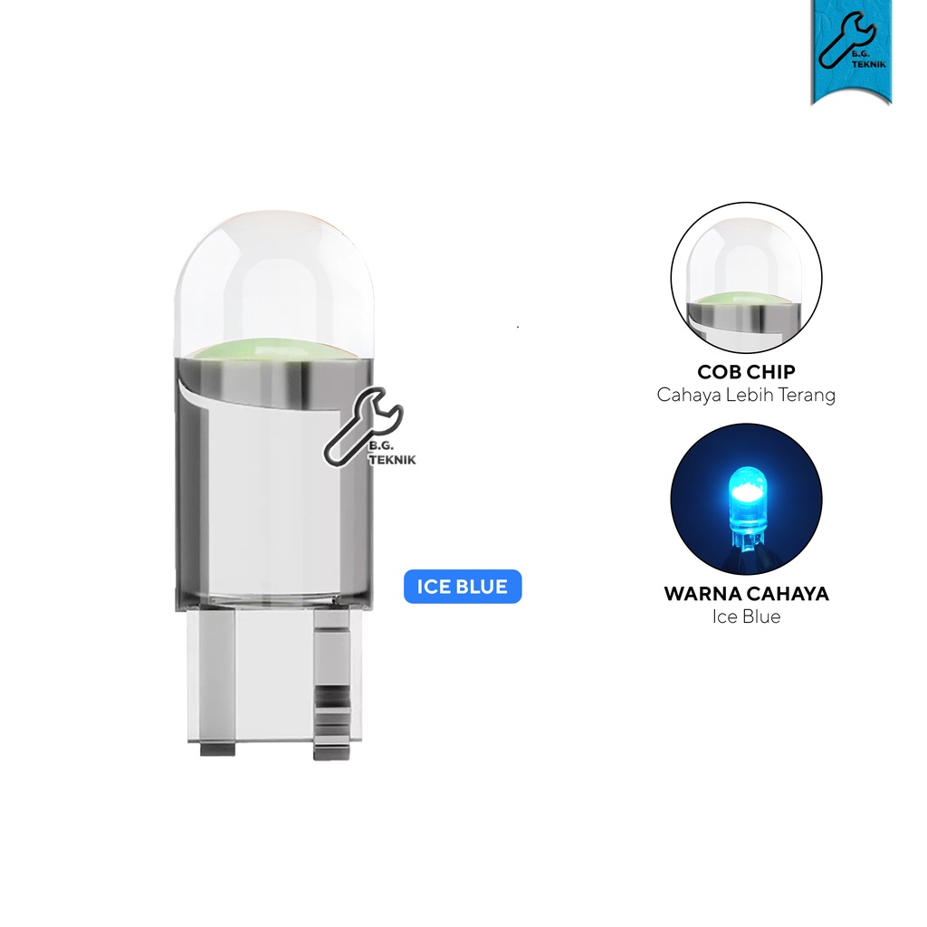 Lampu LED Resin Full Kaca Sein / Senja T10 Universal