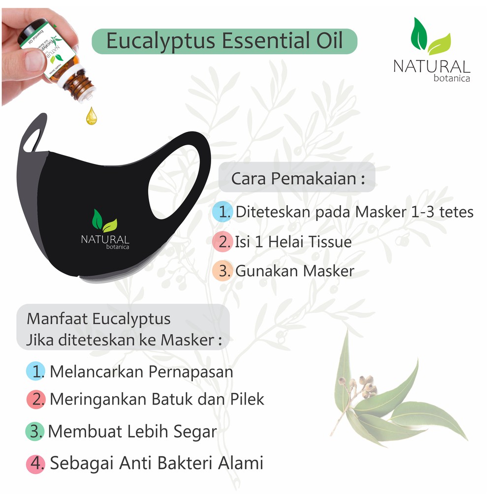 Natural Botanica Eucalyptus Essential Oil Pure Minyak Esensial Aroma Terapi Diffuser Humidifier