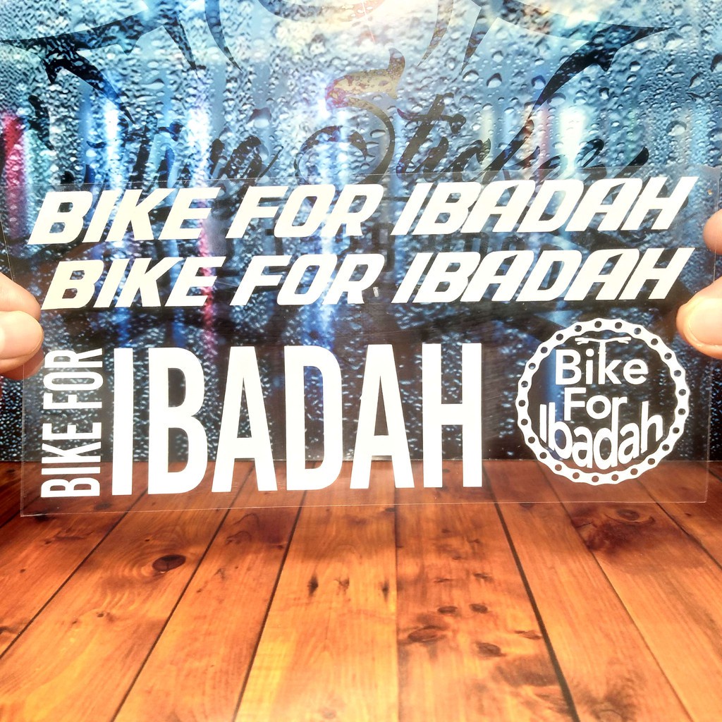 Cutting Stiker Bike For Ibadah Variasi Sepeda Sticker Frame Aksesoris Body Style Lipat Keren Decal Striping Bike Road Fixie Mtb Balap Timbul Universal Murah Reflective Nyala Tahan Air Bodi Hologram Batang Gunung Anak Sepedah Kustom Modif