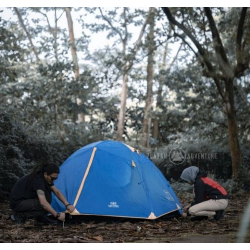 Tenda Camping / Tenda Co-trek Drake 4P Double Layer Terlaris Original - Biru