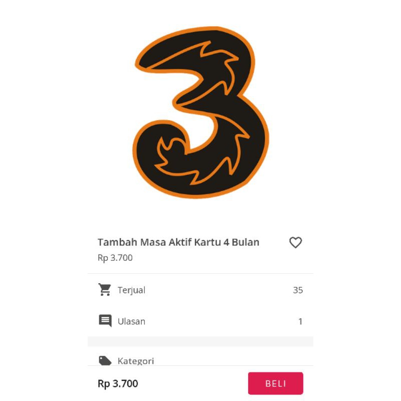 Perpanjang Masa Aktif Kartu Three 4 Bulan