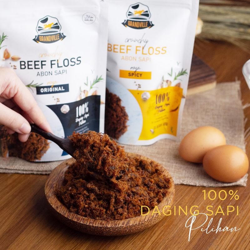 

Grandville Abon Sapi Original & Spicy 100% Daging Sapi