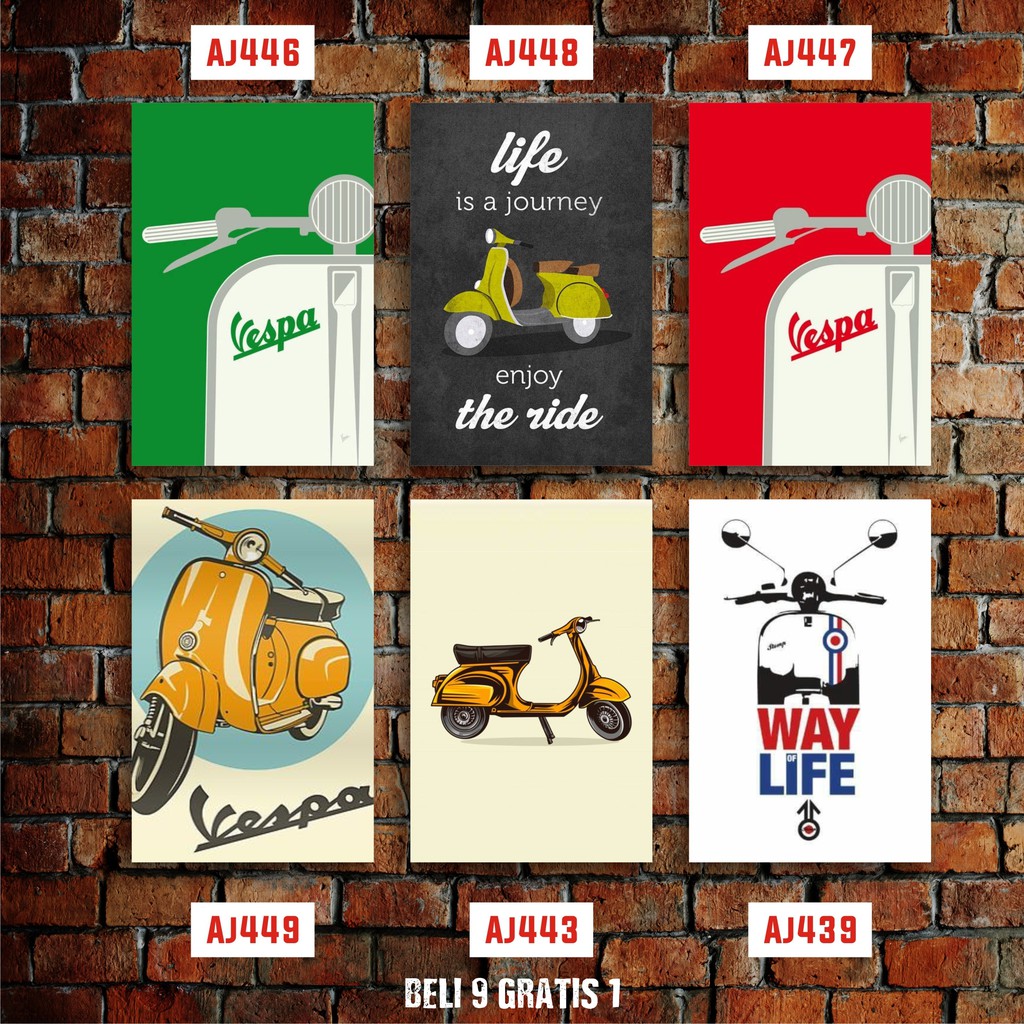 [PROMO] POSTER MOTOR POSTER KAYU KLASIK CLASSIC HIASAN DINDING WALL DECOR FURNITURE DEKORASI