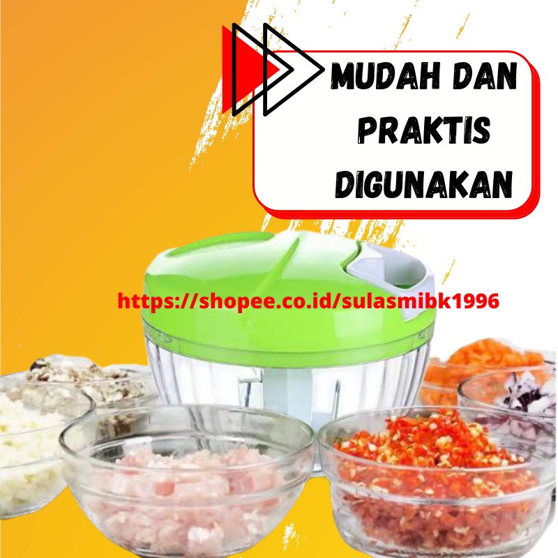 Pencacah Bawang Onion Slicer Penghalus Bawang Dan Bumbu Speedy Chopper Alat Masak Perabot Dapur