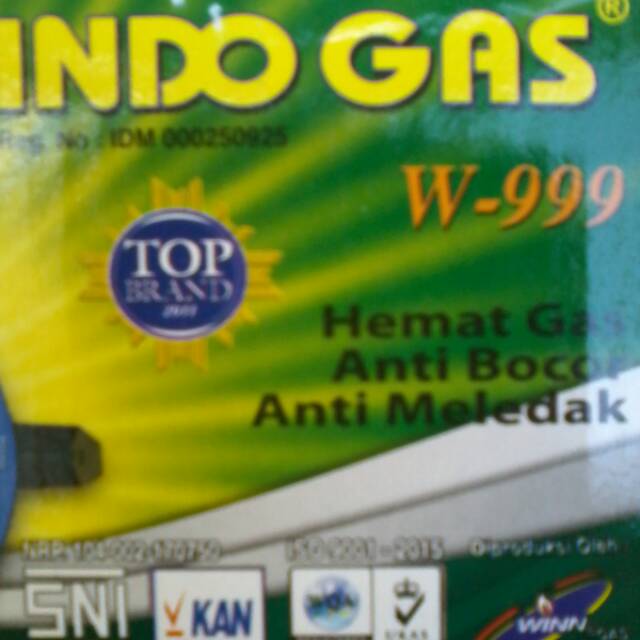 Original Regulator gas lpg Anti meledak Anti Bocor Indogas Manometer Matic W 999m Selang Safety Gas
