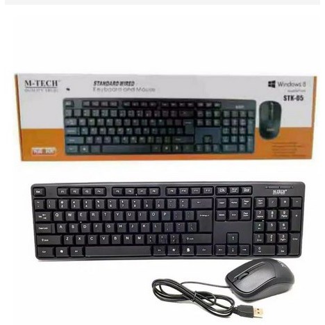 ITSTORE Keyboard Mouse USB Mtech PC Laptop komputer M Tec M-Tech STK -05 STK05 Bundle Paket murah