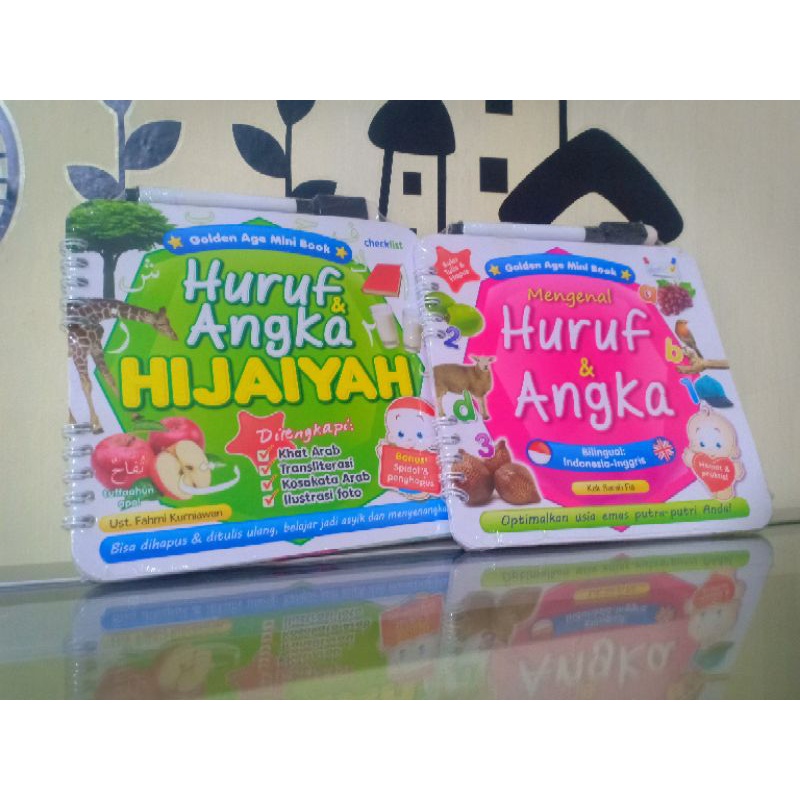 

Wipe Clean Book Angka dan huruf