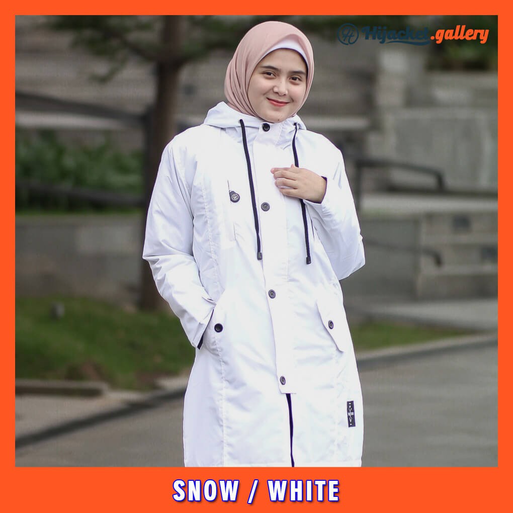 Hijacket Original Ixora Hijaket Jaket Jacket Wanita Muslimah Jaket Parka Parasut Cewek Jumbo Murah Terbaru Jaket Hijaber-SNOW