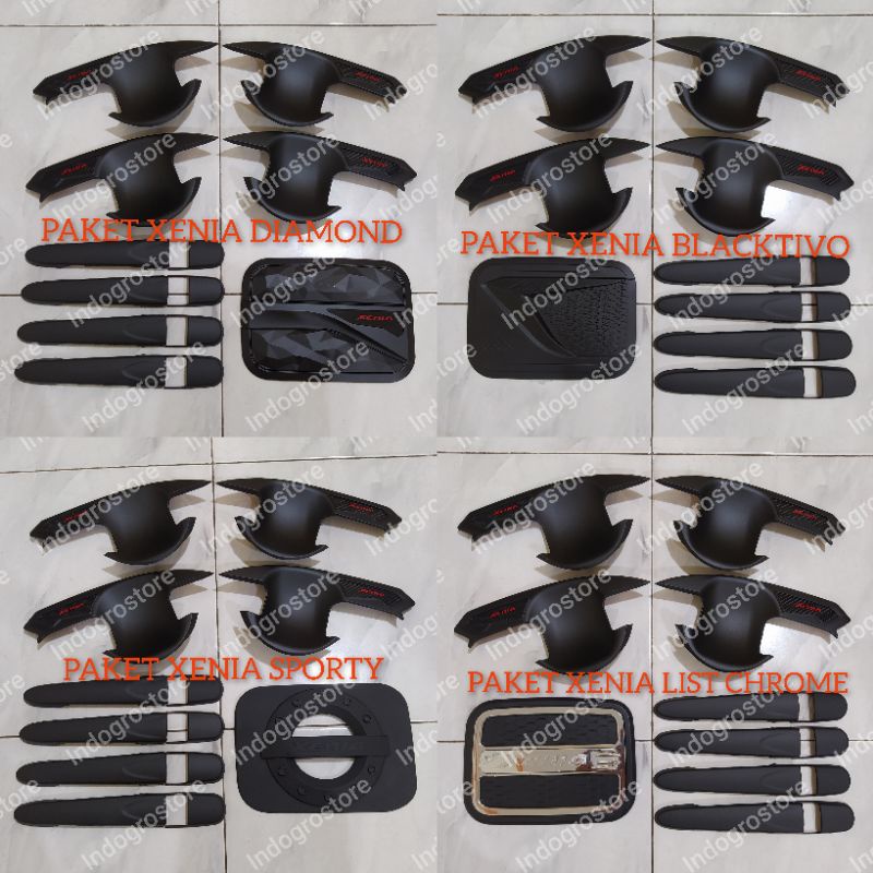 PAKET HANDLE COVER TANKI &amp; OUTER HITAM DOFF MOBIL GREAT NEW XENIA 2012-2021