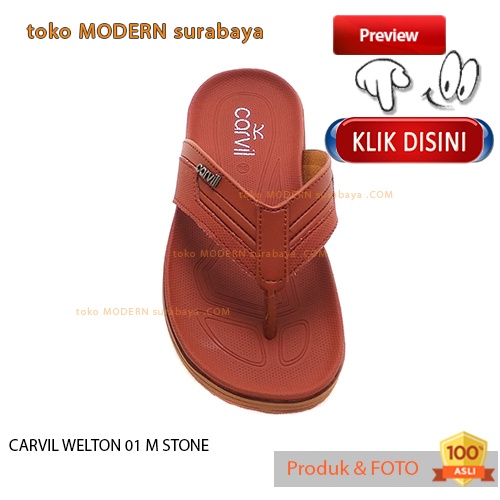 CARVIL WELTON 01 M STONE sandal pria casual sendal jepit