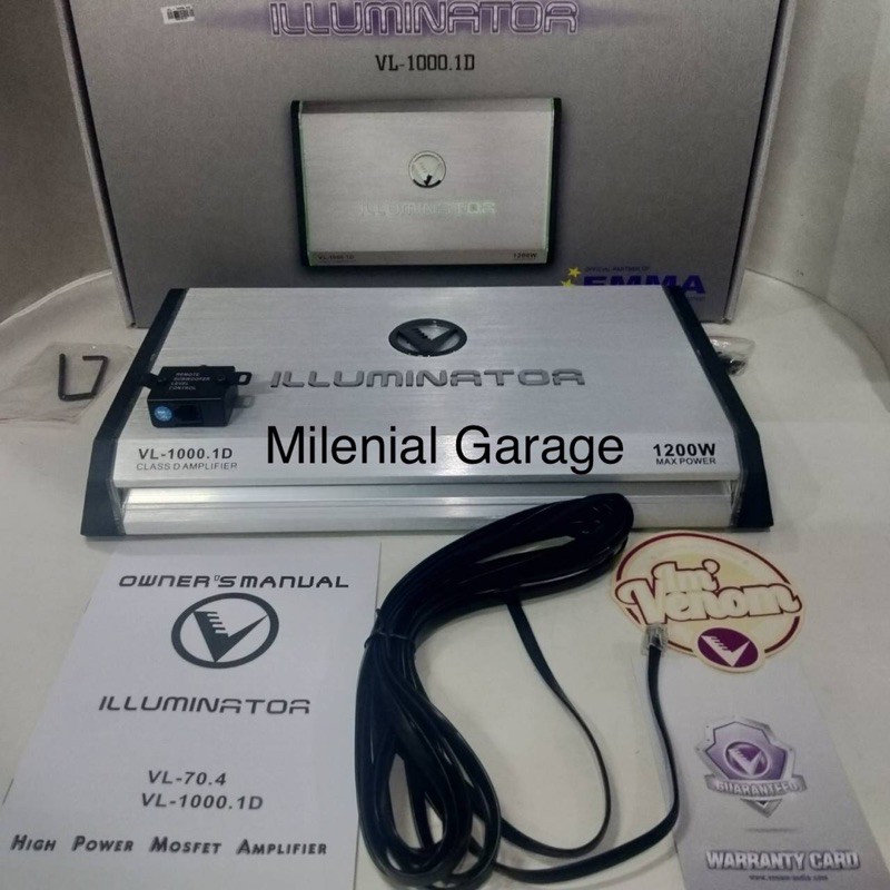 Monoblock Venom Illuminator VL1000.1D Power Monoblock Venom Subwoofer Bass Audio mobil Murah asli