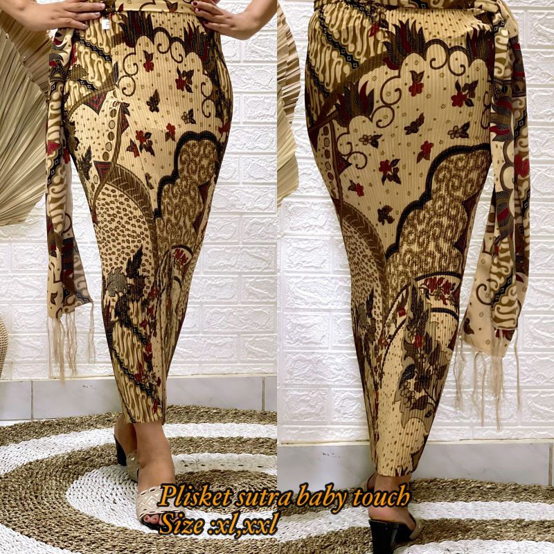 Kamen Jadi Plisket Set Selendang/Kamen jadi Bali /Kamben Murah