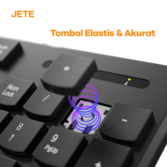 Keyboard USB Slim JETE KB2 Silent Key Original Garansi Resmi 2 Tahun