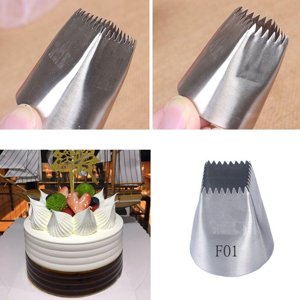 Terpopuler #F01 /F02 Icing Piping Nozzle Bakeware Pastry Tips Alat Es Krim Cupcake Stainless Steel