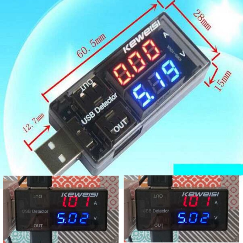 USB Voltage Tester Power Charger Detector