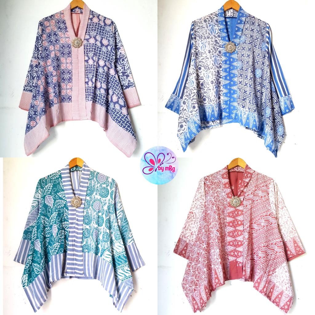 [PREMIUM] Blus Kartini Paris Pastel Batik Pastel Soft Atasan Batik Modern Kerja Seragam Kantor Muslim