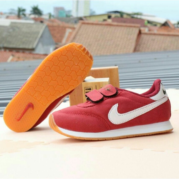 SEPATU CASUAL ANAK SNEAKERS NIKE MERAH LIST PUTIH 23-32 turun harga 1255